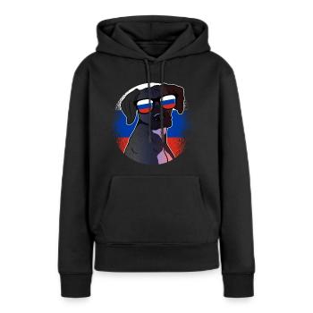 Russland - Frauen Premium Bio Hoodie - Schwarz - Vorne - Julia (174cm)