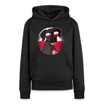 Polen - Frauen Premium Bio Hoodie - Schwarz - Vorne - Julia (174cm)