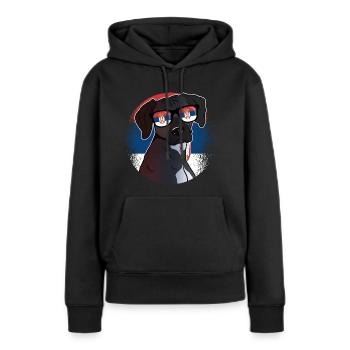 Serbien - Frauen Premium Bio Hoodie - Schwarz - Vorne - Julia (174cm)