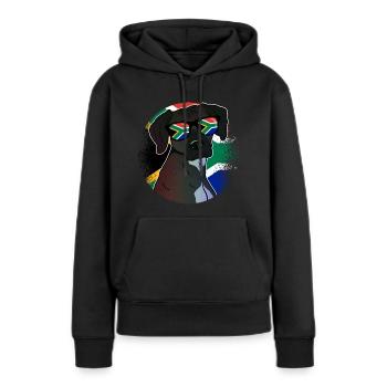 Südafrika - Frauen Premium Bio Hoodie - Schwarz - Vorne - Julia (174cm)