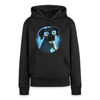 Sainte-Lucie - Sweat à capuche Premium bio Femme - noir - Devant - Julia (174cm)