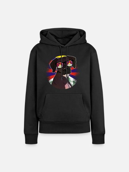 Tibet - Frauen Premium Bio Hoodie - Schwarz