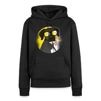 Vatican - Sweat à capuche Premium bio Femme - noir - Devant - Julia (174cm)
