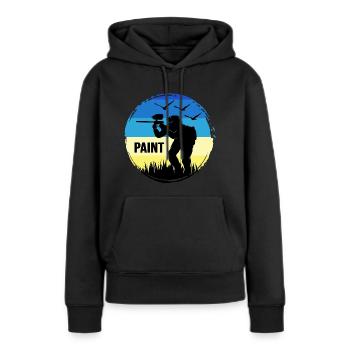 Paintball Paintball Joueur Gotcha-world - Sweat à capuche Premium bio Femme - noir - Devant - Julia (174cm)