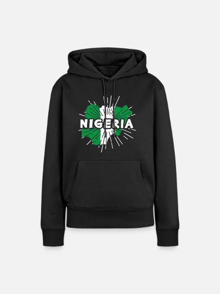 Nigeria - Frauen Premium Bio Hoodie - Schwarz