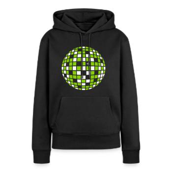 DISCO KUGEL - Frauen Premium Bio Hoodie - Schwarz - Vorne - Julia (174cm)