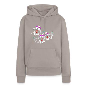 Nurses Ward Team - Women’s Premium Organic Hoodie - taupe - Front - Julia (174cm)