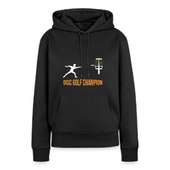 Disc Golf - Frauen Premium Bio Hoodie - Schwarz - Vorne - Julia (174cm)