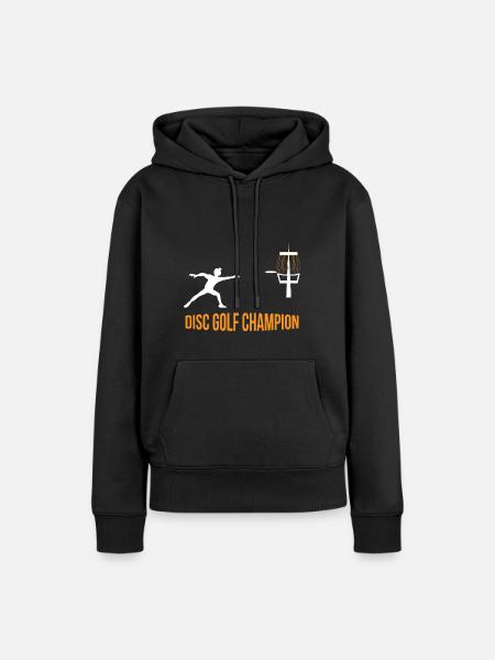 Disc Golf - Frauen Premium Bio Hoodie - Schwarz