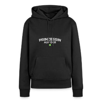 Prinzessin auf der Erbse - Frauen Premium Bio Hoodie - Schwarz - Vorne - Julia (174cm)