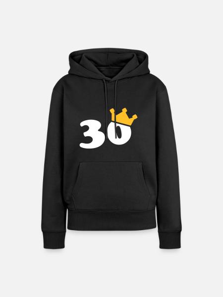 30 couronne 30 ans 30 ans - Sweat à capuche Premium bio Femme - noir