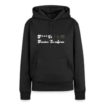 Fourier transform - Sweat à capuche Premium bio Femme - noir - Devant - Julia (174cm)