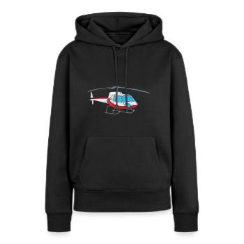 Hélicoptère hélicoptère - Sweat à capuche Premium bio Femme - noir - Devant - Julia (174cm)