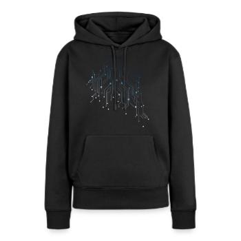 Téléchargé - Sweat à capuche Premium bio Femme - noir - Devant - Julia (174cm)