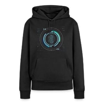 identité sécurité sécurité nerd pixel pc tech science - Sweat à capuche Premium bio Femme - noir - Devant - Julia (174cm)