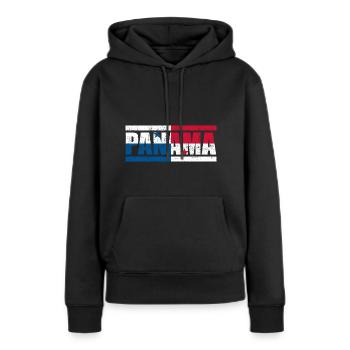 Panama - Sweat à capuche Premium bio Femme - noir - Devant - Julia (174cm)