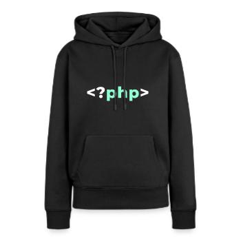 PHP Programmer Software Developer Shirt - Women’s Premium Organic Hoodie - black - Front - Julia (174cm)