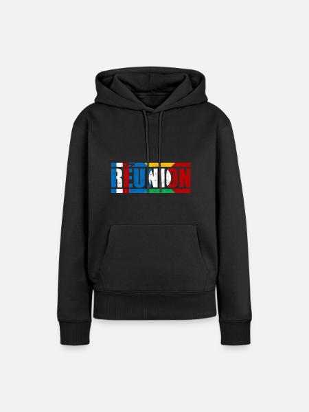 Réunion - Frauen Premium Bio Hoodie - Schwarz