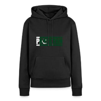 Pakistan - Frauen Premium Bio Hoodie - Schwarz - Vorne - Julia (174cm)