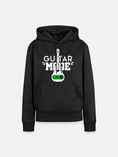 Gitarre lernen Zubehör - Frauen Premium Bio Hoodie - Schwarz