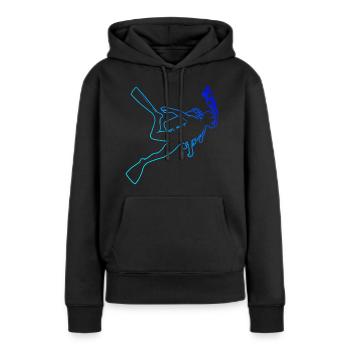 Scuba Tauchen Damen Scuba Diver Scuba Taucher - Frauen Premium Bio Hoodie - Schwarz - Vorne - Julia (174cm)