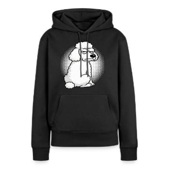 Caniche Caniche Propriétaire Caniche Amoureux Caniche Chien - Sweat à capuche Premium bio Femme - noir - Devant - Julia (174cm)