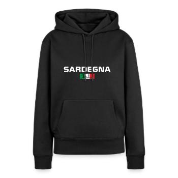 Sardegna Italia Flagge Geschenk Sardinien - Frauen Premium Bio Hoodie - Schwarz - Vorne - Julia (174cm)