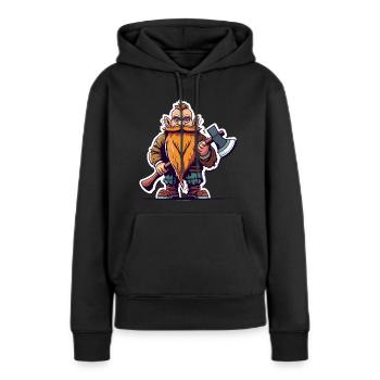 Zwerge - Frauen Premium Bio Hoodie - Schwarz - Vorne - Julia (174cm)