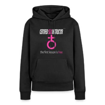 Sex instructor -female version - Women’s Premium Organic Hoodie - black - Front - Julia (174cm)