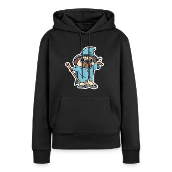 Magier - Frauen Premium Bio Hoodie - Schwarz - Vorne - Julia (174cm)