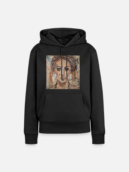 self-aware - Frauen Premium Bio Hoodie - Schwarz