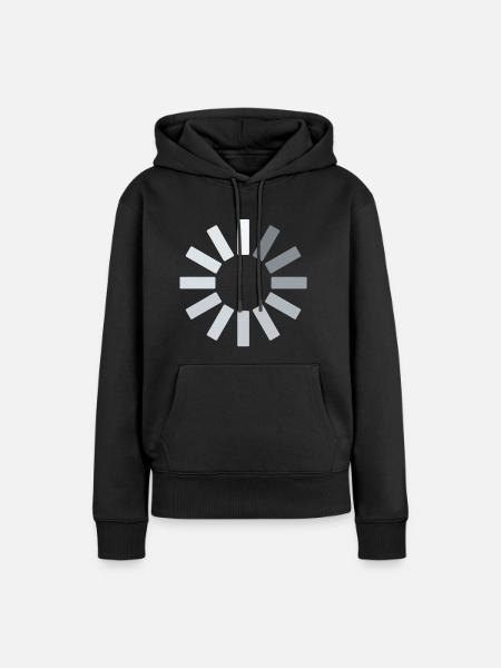 Loading - Frauen Premium Bio Hoodie - Schwarz