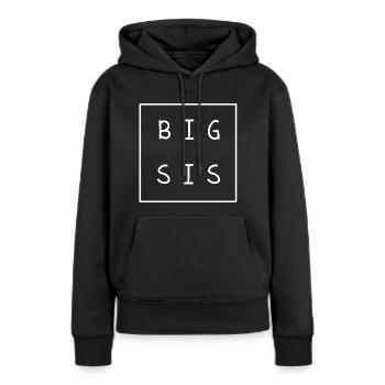 Big sister shirt, Big sis shirt, Big Sister Shirt - Sweat à capuche Premium bio Femme - noir - Devant - Julia (174cm)