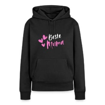 Beste MaMa Herzchen - Frauen Premium Bio Hoodie - Schwarz - Vorne - Julia (174cm)
