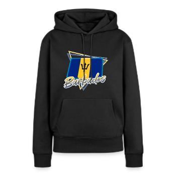 Barbados - Frauen Premium Bio Hoodie - Schwarz - Vorne - Julia (174cm)