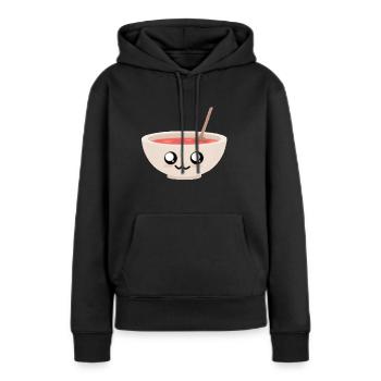 Suppe - Frauen Premium Bio Hoodie - Schwarz - Vorne - Julia (174cm)