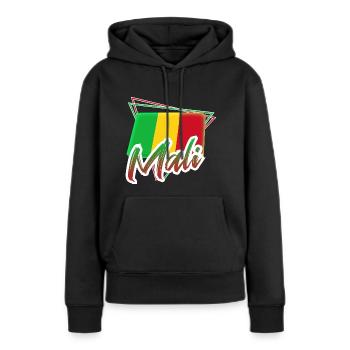 Mali - Sweat à capuche Premium bio Femme - noir - Devant - Julia (174cm)