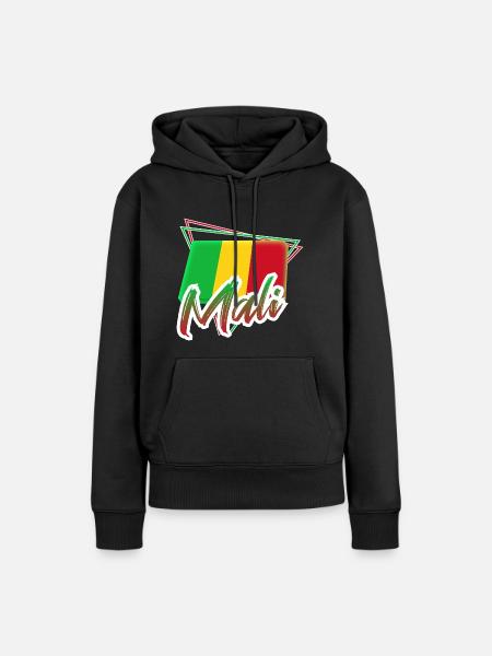 Mali - Frauen Premium Bio Hoodie - Schwarz