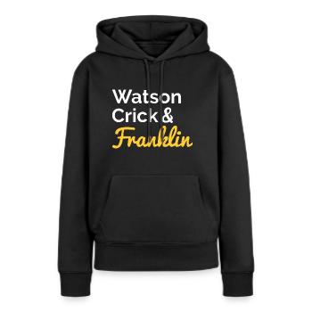 Watson Crick Franklin DNA Wissenschaft - Frauen Premium Bio Hoodie - Schwarz - Vorne - Julia (174cm)