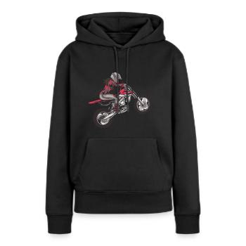Motocross Girl Dirt Bike Motorcycle Girl Gift - Women’s Premium Organic Hoodie - black - Front - Julia (174cm)