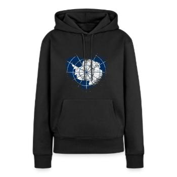 Antarctique - Sweat à capuche Premium bio Femme - noir - Devant - Julia (174cm)