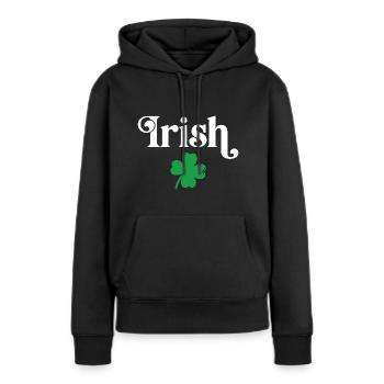 Irlandais - Sweat à capuche Premium bio Femme - noir - Devant - Julia (174cm)