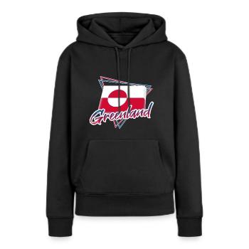 Groenland - Sweat à capuche Premium bio Femme - noir - Devant - Julia (174cm)