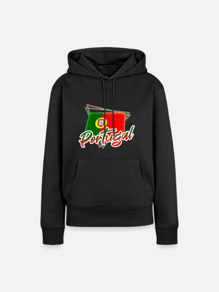 Portugal - Frauen Premium Bio Hoodie - Schwarz
