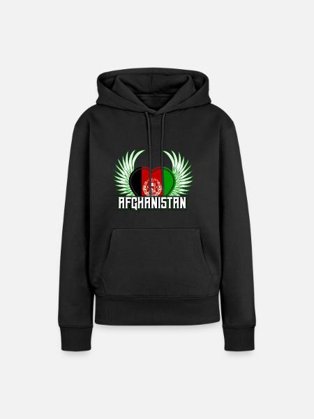 Afghanistan - Frauen Premium Bio Hoodie - Schwarz
