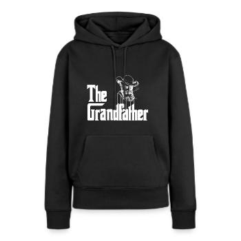 Grand-père grand-père grands-parents grand-père - Sweat à capuche Premium bio Femme - noir - Devant - Julia (174cm)