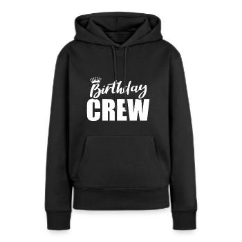 Équipe d’anniversaire ou équipe Équipe de fête d’anniversaire - Sweat à capuche Premium bio Femme - noir - Devant - Julia (174cm)