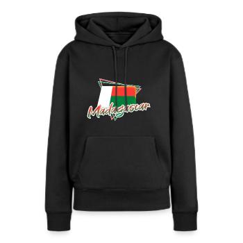 Madagascar - Sweat à capuche Premium bio Femme - noir - Devant - Julia (174cm)