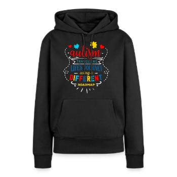 Autismus Geschenk Asperger Eltern Awareness ADHS - Frauen Premium Bio Hoodie - Schwarz - Vorne - Julia (174cm)