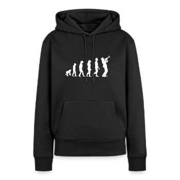 evolution trumpet music trumpet - Women’s Premium Organic Hoodie - black - Front - Julia (174cm)